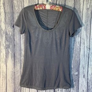 Lululemon Run Silver Bullet Short Sleeve Grey Top